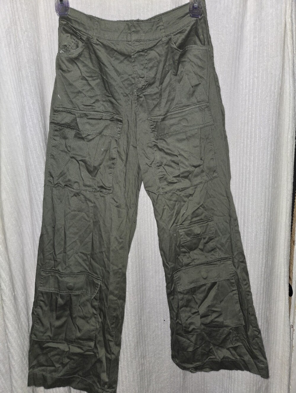 Flared Cargo Pants - M
